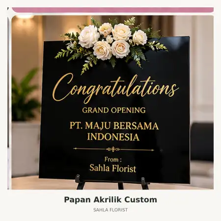 Papan Bunga Akrilik Sukawati